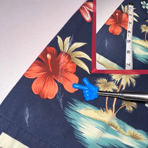 Pierre Cardin Hawaiian Shirt Mens 2XLT Cotton *Stained* Tropical Resortwear - Picture 5 of 13